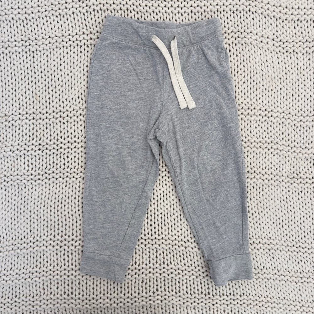 Old Navy Unisex Adjustable Waist Jersey Gray Joggers Toddler 2T